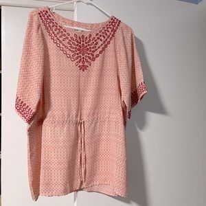 Anthropologie One September embroidered tunic